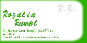 rozalia rumpl business card
